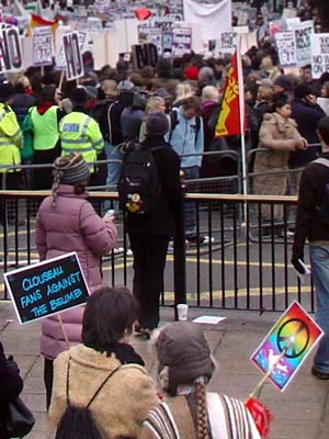 Clouseau Fans Against the Beumb, Piccadilly Circus, Stop the War Rally, London Feb 15th 2003