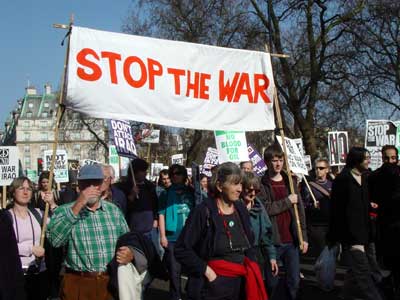 Stop the War, Piccadilly, Stop the War in Iraq protest, London, March 22nd 2003 