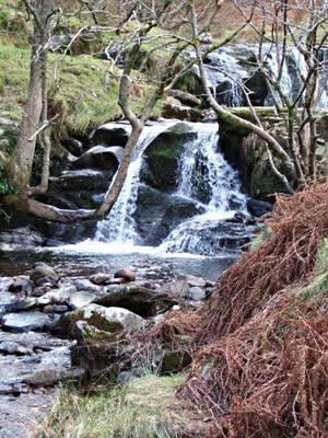 Waterfalls by Blaen-y-Glyn, Brecon Beacons national park, south Wales photos