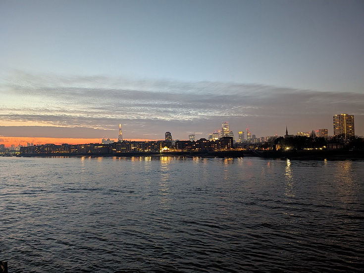 In photos: a night time walk along the Thames Path in Rotherhithe, south London